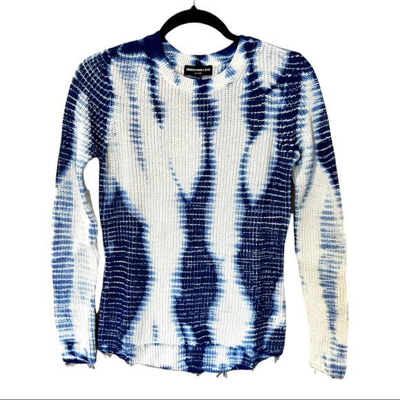 Generation Love Margot Indigo Tie Dye Knit Sweater (XXS) - Picture 3 of 14